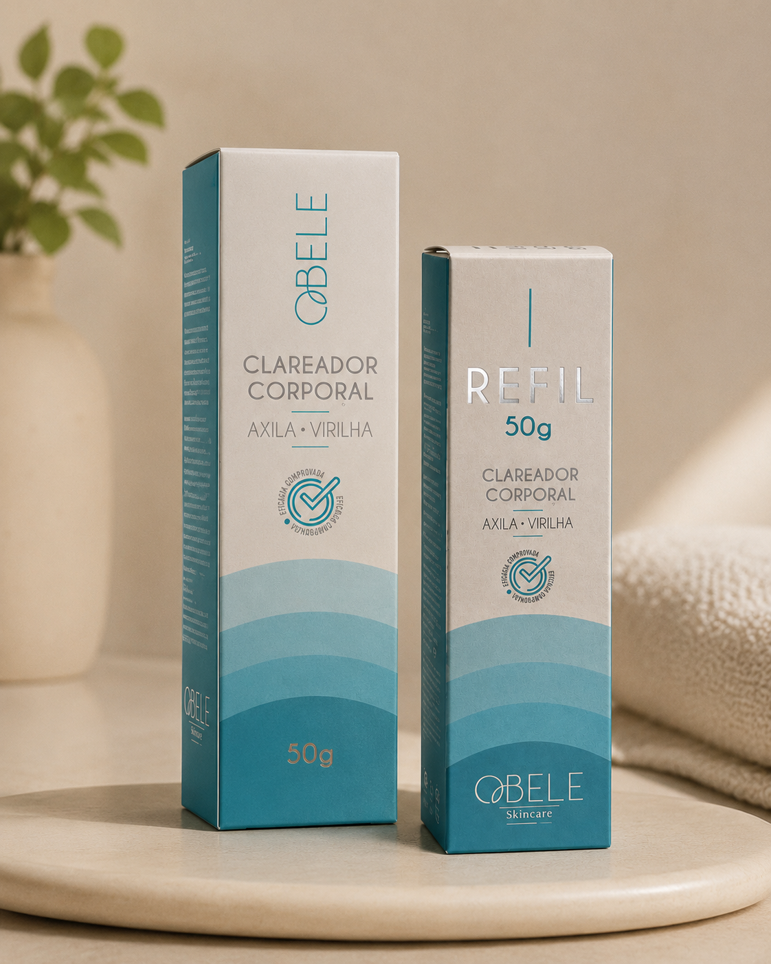 Clareador Corporal + Refil clareador  OBELE